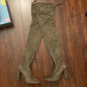 Steve Madden electric taupe thigh high boots